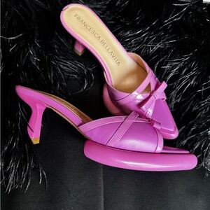 NWT Francesca Bellavita party babydoll pink anime girl pointy kitten heel